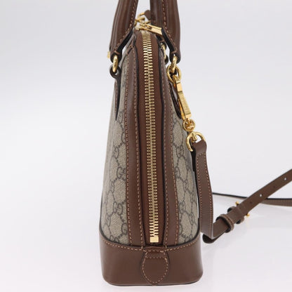 Gucci Horsebit 1955 Top Handle GG Coated Canvas with Leather, Beige, Canvas, Handbag