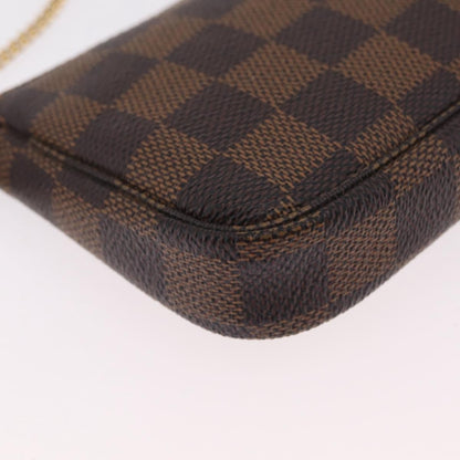 Louis Vuitton Pochette Accessoires Damier, Brown, Canvas, Clutch