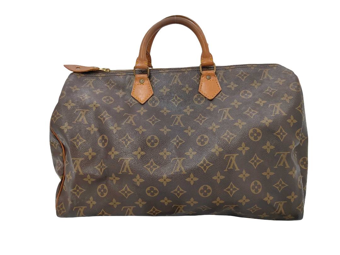 Louis Vuitton Speedy Handbag Monogram Canvas, Brown, Canvas, Handbag