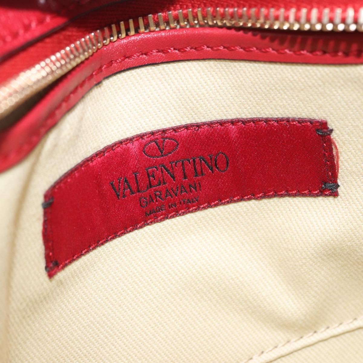 Valentino Garavani Rockstud Camera Leather, Red, Leather, Crossbody Bag