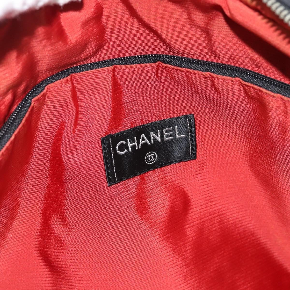 Chanel Travel Line Duffle Printed Nylon, Black, Nylon, Travel Bag
