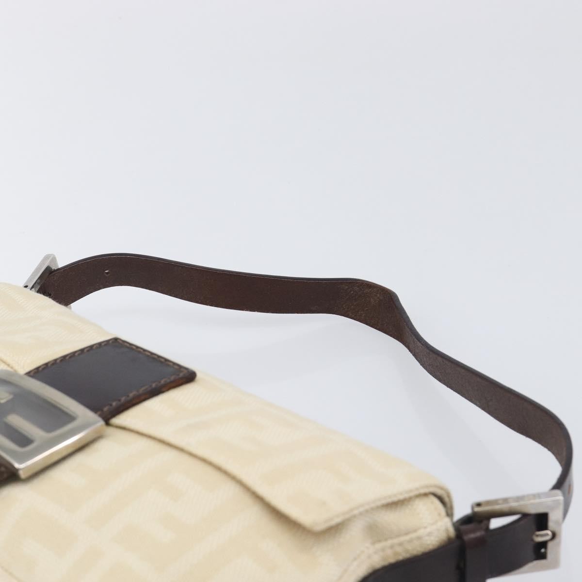 Fendi Baguette Zucca Canvas, Beige, Canvas, Handbag