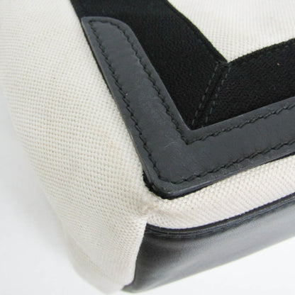 Balenciaga Navy Cabas Canvas with Leather, White, Canvas, Tote Bag
