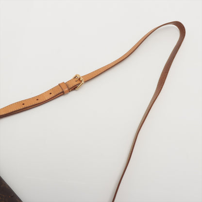 Louis Vuitton Menilmontant Handbag Monogram Canvas, BROWN, CANVAS, Crossbody bag
