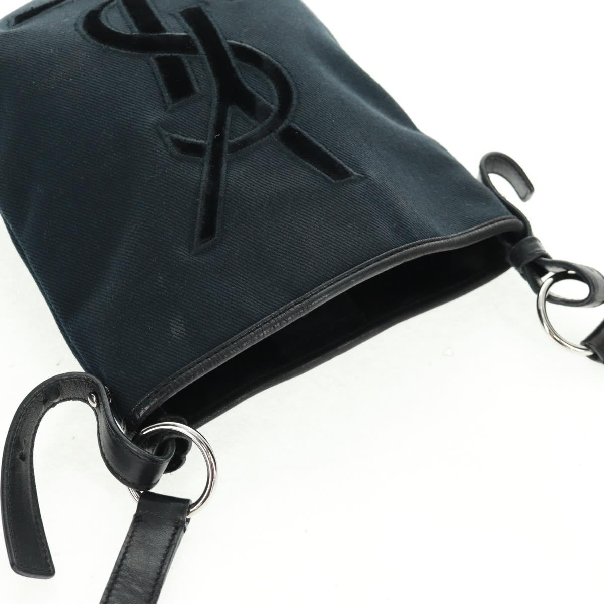 Saint Laurent Vintage Canvas, Black, Canvas, Handbag