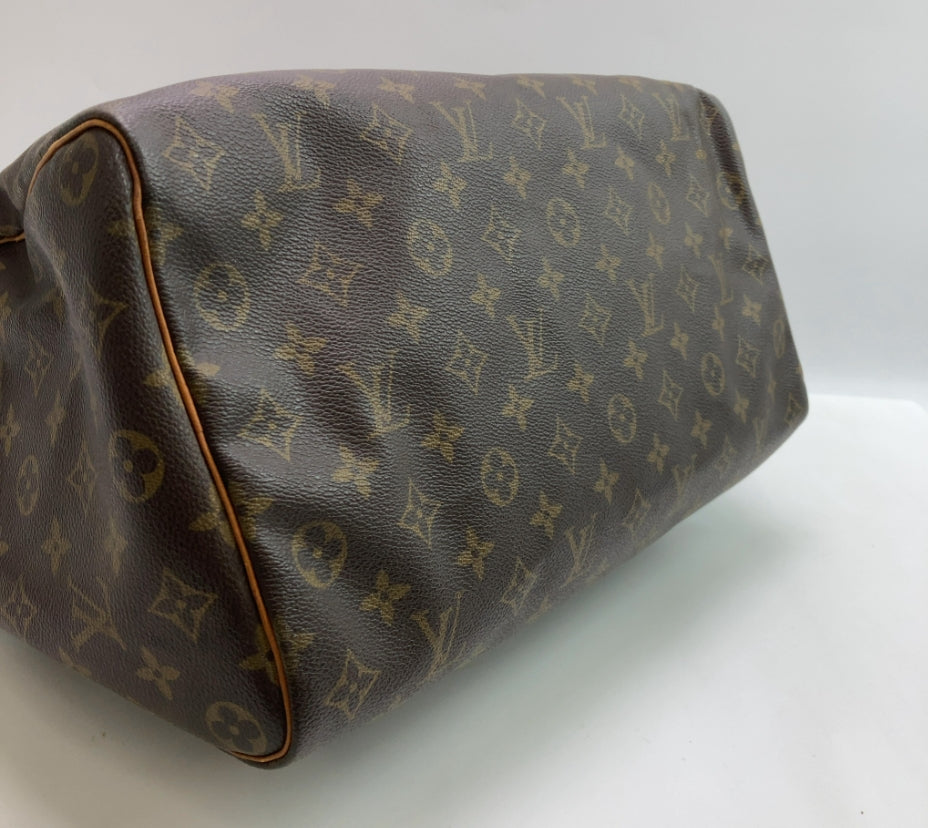 Louis Vuitton Speedy Handbag Monogram Canvas, Brown, Canvas, Handbag