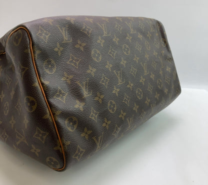 Louis Vuitton Speedy Handbag Monogram Canvas, Brown, Canvas, Handbag