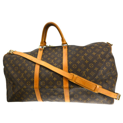 Louis Vuitton Keepall Bandoulière Monogram, Brown, Canvas, Travel Bag