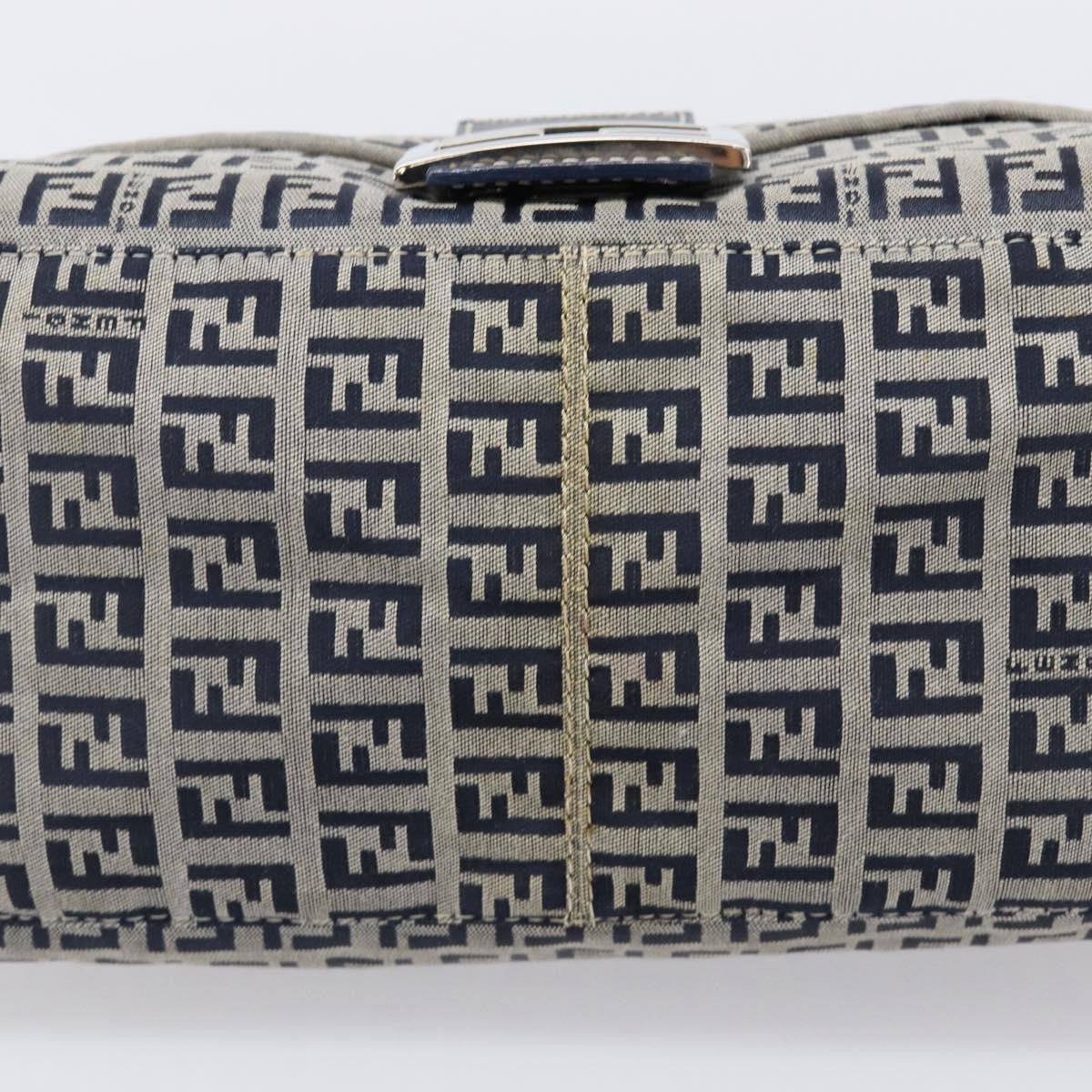 Fendi Zucchino Canvas Mamma Baguette Canvas, Navy, Canvas, Shoulder Bag