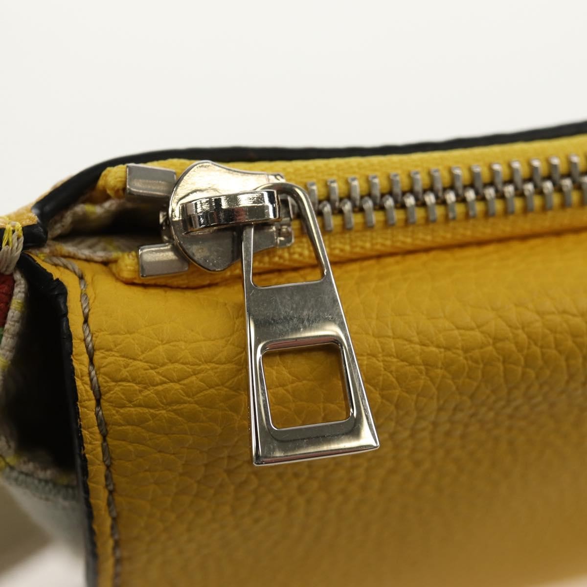 Loewe Military Messenger Leather, Yellow, Leather, Clutch