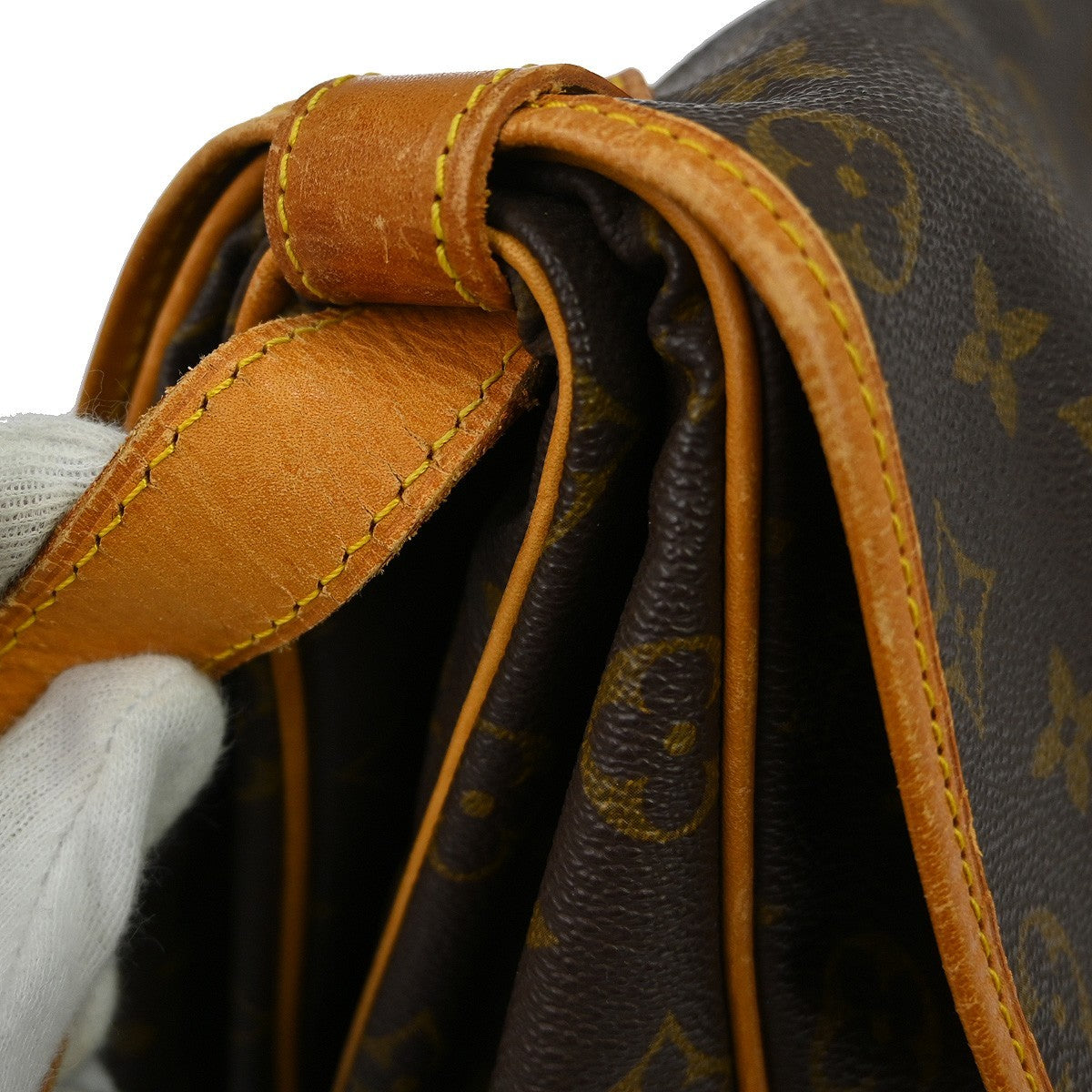 Louis Vuitton Saumur Monogram Canvas, Brown, Canvas, Shoulder Bag