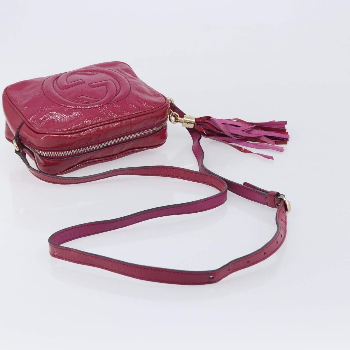 Gucci Soho Disco Patent, Pink, Patent Leather, Crossbody Bag