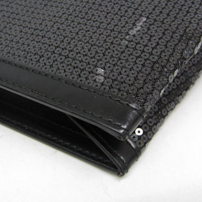 Prada Logo Open Sequined Mesh, Black, Mesh, Tote Bag