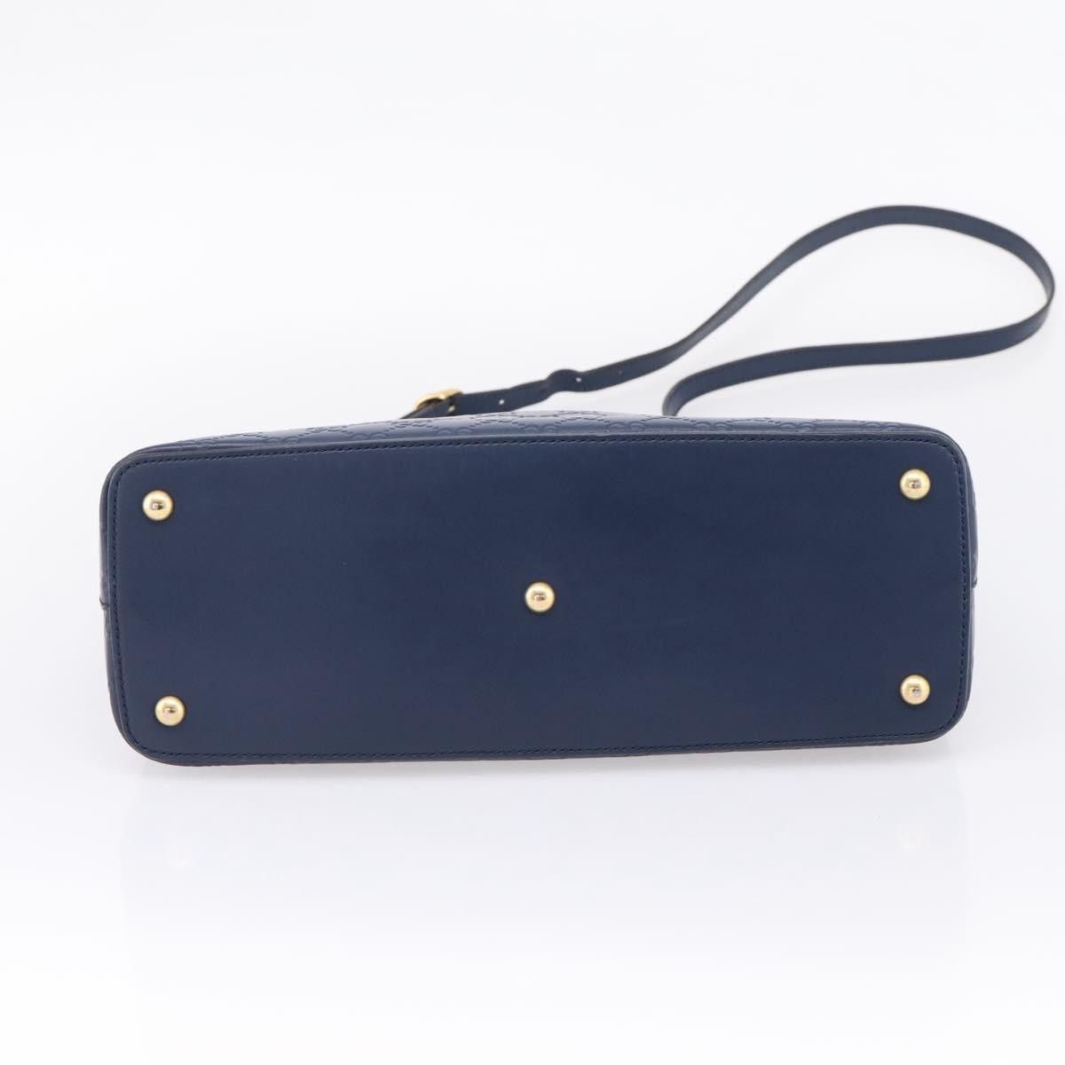 Gucci Linea A Convertible Guccissima Leather, Navy, Leather, Tote Bag