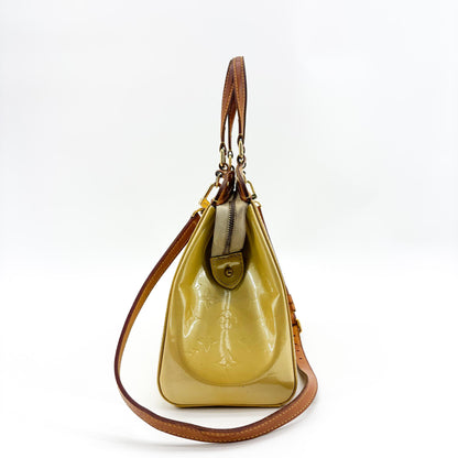Louis Vuitton Brea Monogram Vernis, Brown, Patent Leather, Handbag