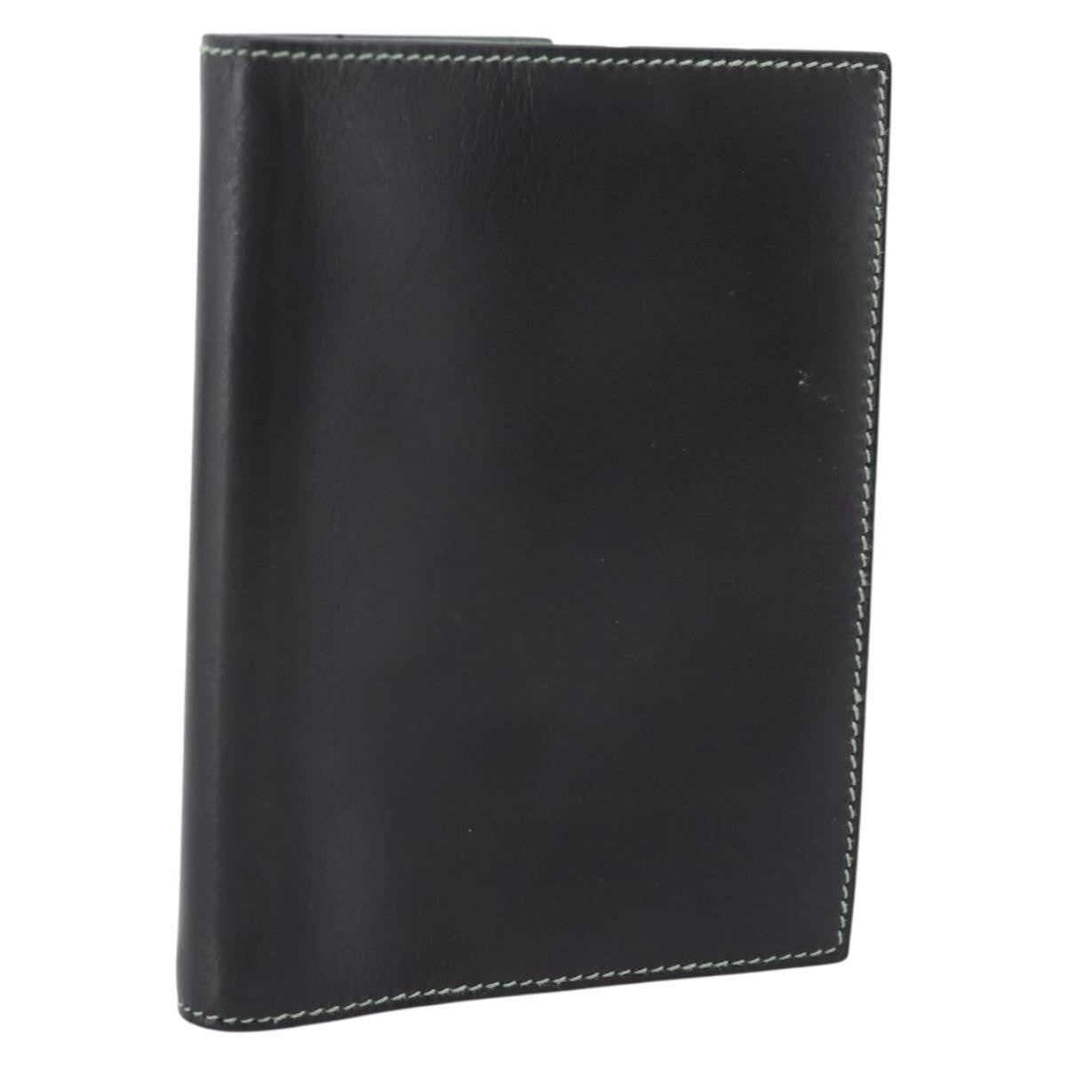 Hermes Simple Agenda Cover Leather, Black, Leather, Briefcase