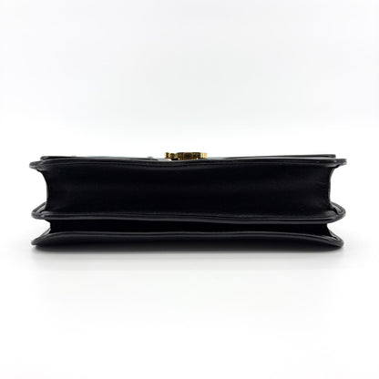 Burberry TB Shoulder Bag Leather, Black, Leather, Shoulder Bag