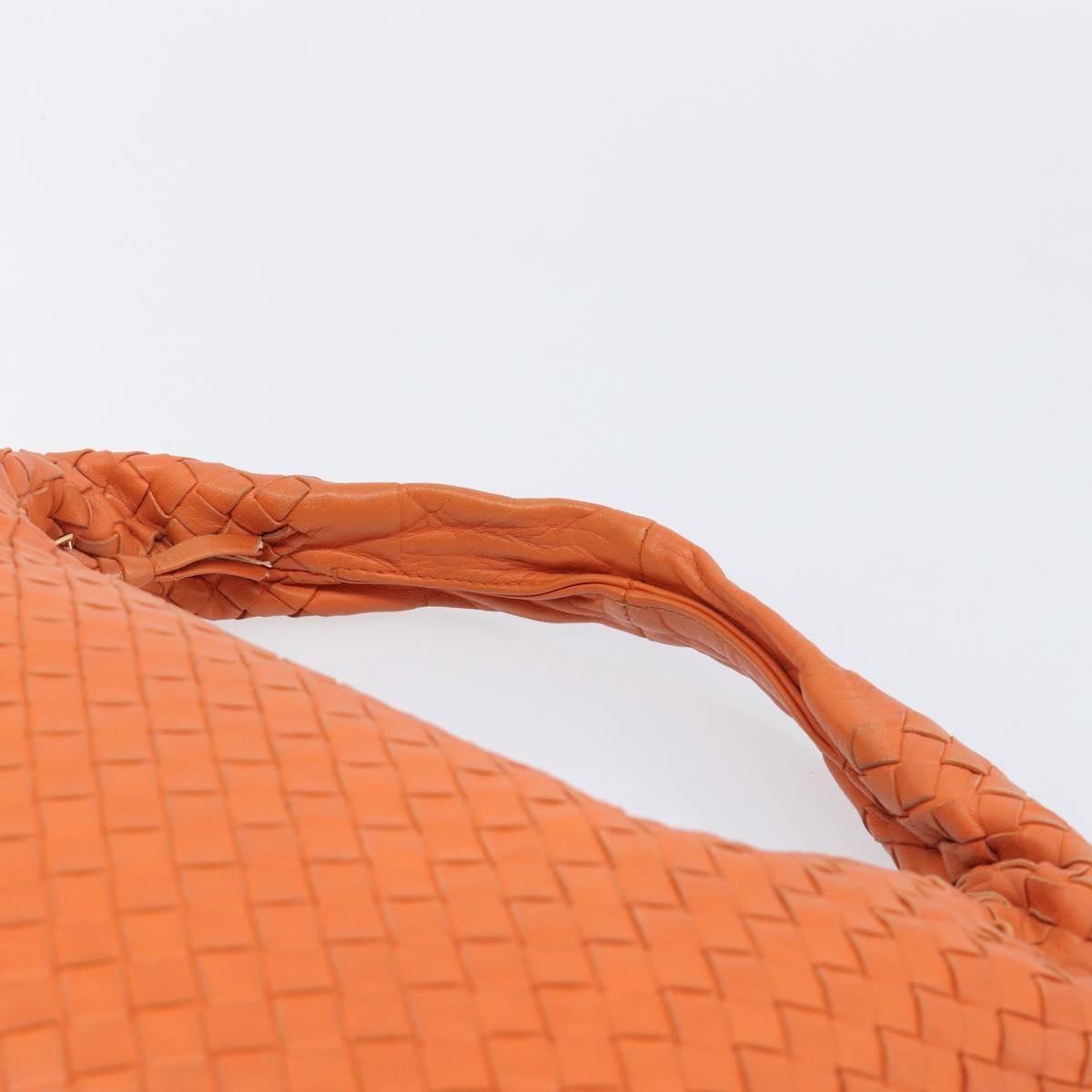 Bottega Veneta Veneta Hobo Intrecciato Nappa, Orange, Leather, Shoulder Bag