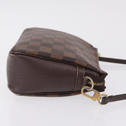Louis Vuitton Trousse Make Up Damier, Brown, Canvas, Clutch