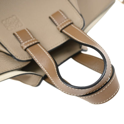 Loewe Hammock Leather, Beige, Leather, Handbag