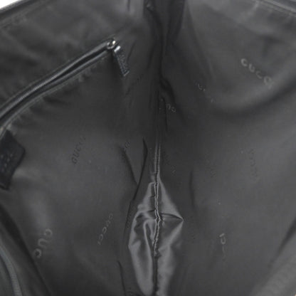 Gucci Vintage Web Half Moon Leather, Black, Leather, Shoulder Bag