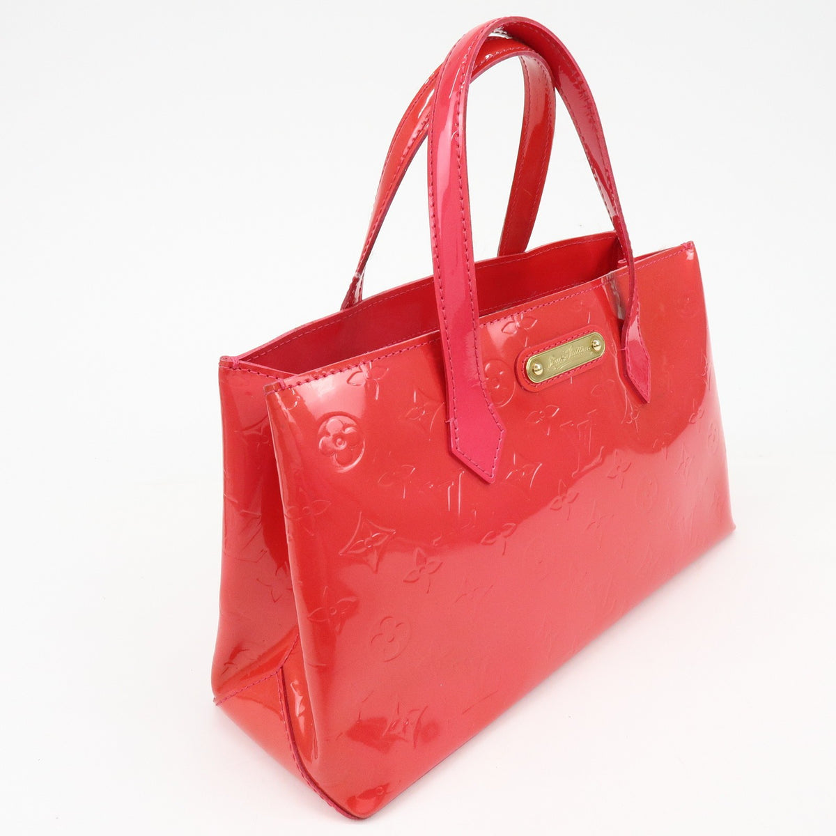 Louis Vuitton Wilshire Monogram Vernis, Pink, Patent Leather, Handbag