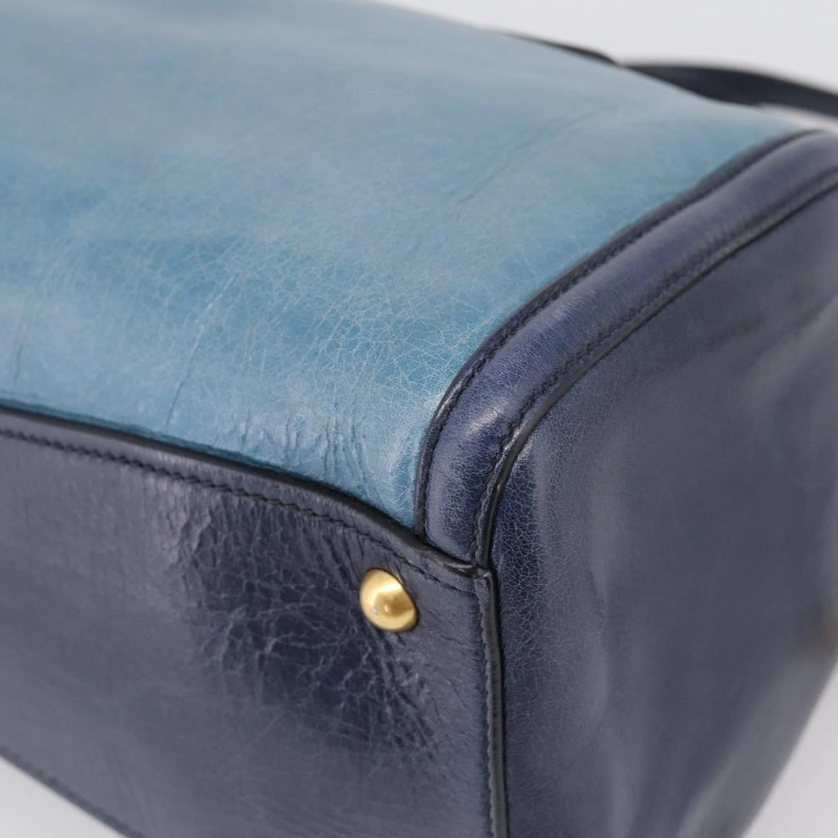 Miu Miu Beau Top Handle Leather, Navy, Leather, Handbag