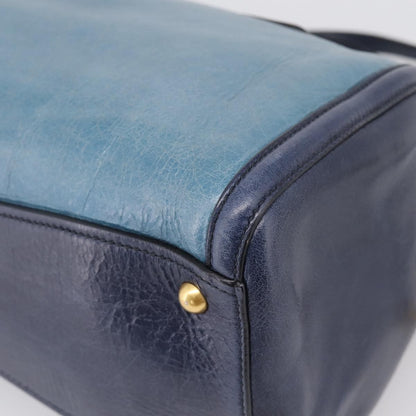 Miu Miu Beau Top Handle Leather, Navy, Leather, Handbag