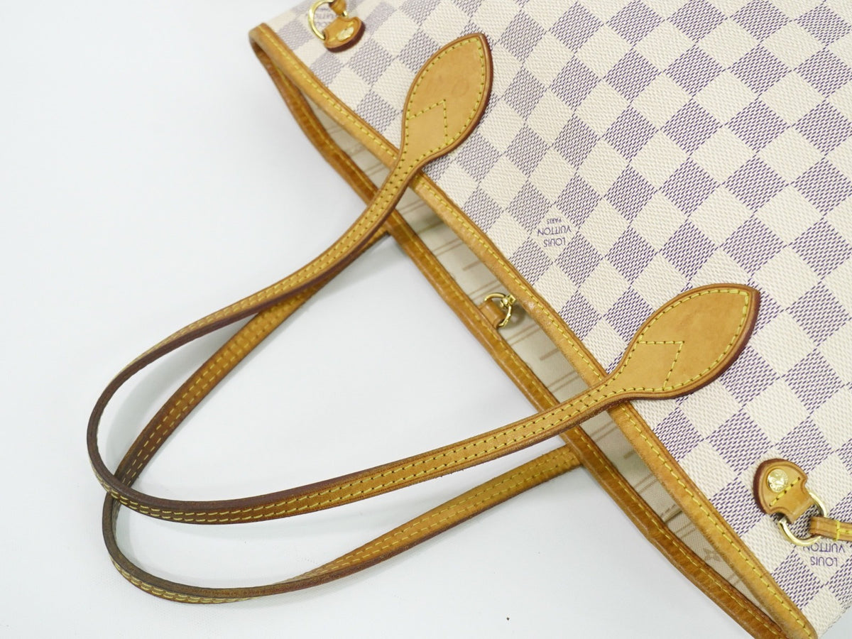 Louis Vuitton Neverfull Damier, Beige, Canvas, Tote Bag