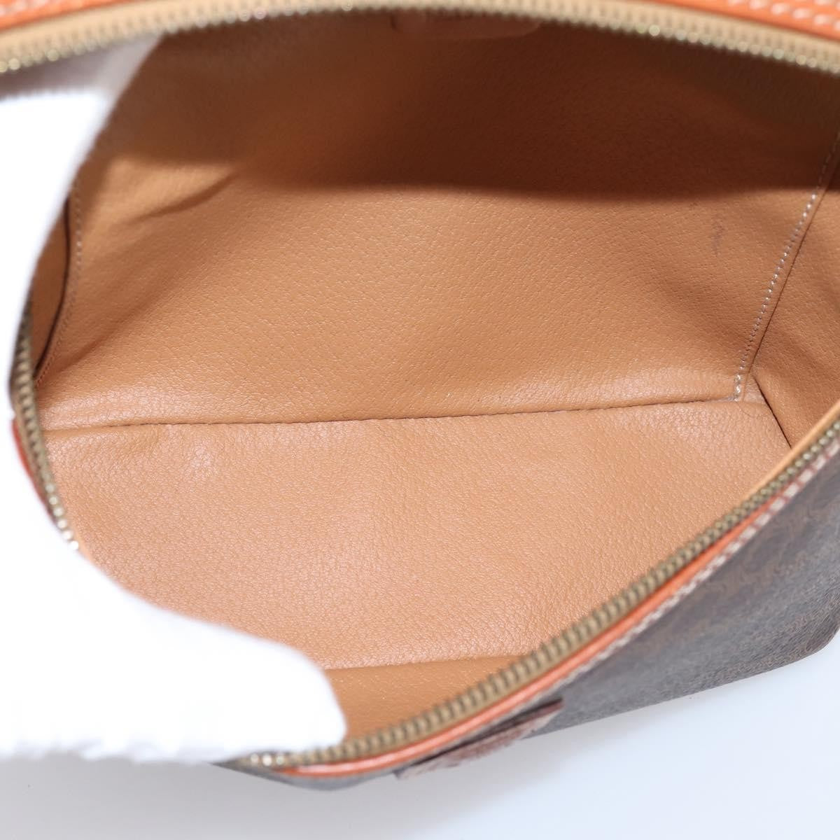 Celine Top Handle Vanity Box Triomphe Coated Canvas, Brown, Canvas, Handbag