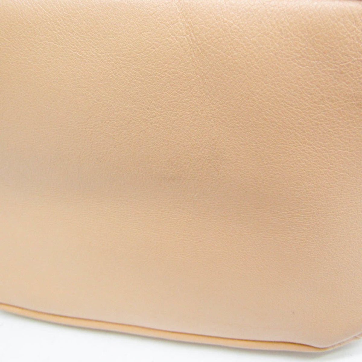 Bottega Veneta Beak Leather, Beige, Leather, Tote Bag