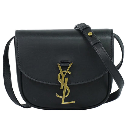 Saint Laurent Kaia Leather, Black, Leather, Shoulder Bag