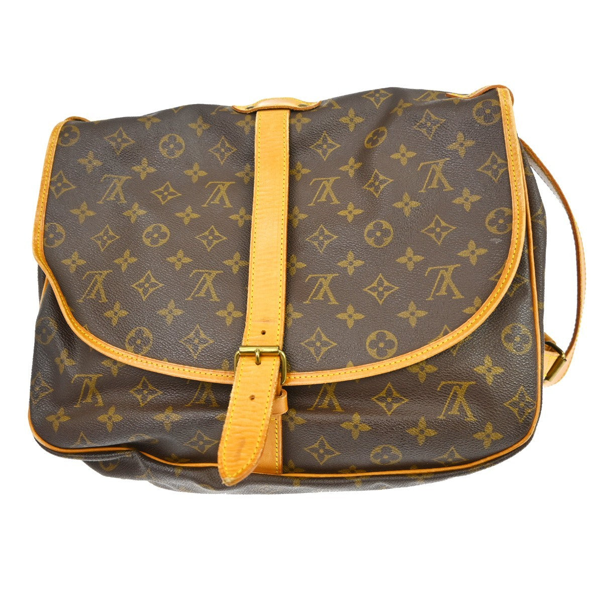 Louis Vuitton Saumur Monogram Canvas, Brown, Canvas, Shoulder Bag