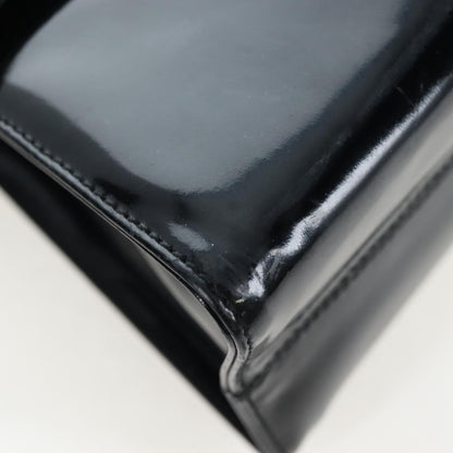 Salvatore Ferragamo Vala Patent Leather, Black, Patent Leather, Shoulder Bag