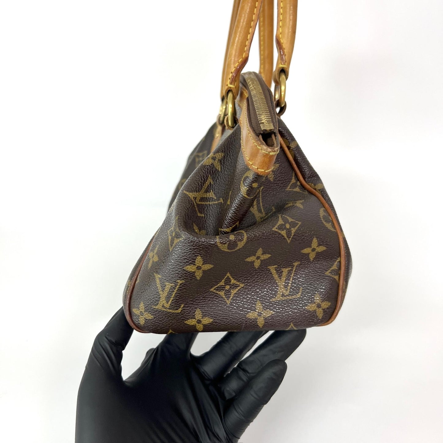 Louis Vuitton Tivoli Handbag Monogram Canvas, Brown, Canvas, Handbag