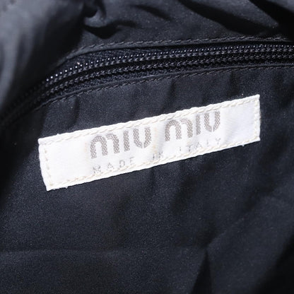 Miu Miu Shoulder Leather, Black, Nylon, Shoulder Bag