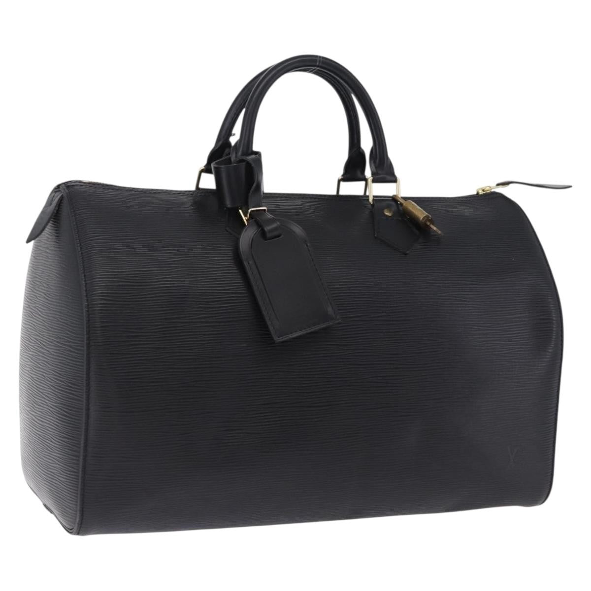 Louis Vuitton Speedy Epi Leather, Black, Leather, Handbag
