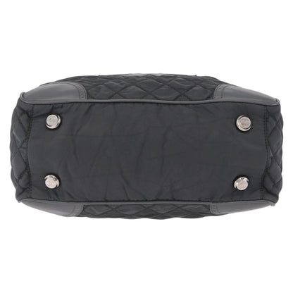 Chanel Vintage CC Quilted Nylon, Gray, Nylon, Tote Bag