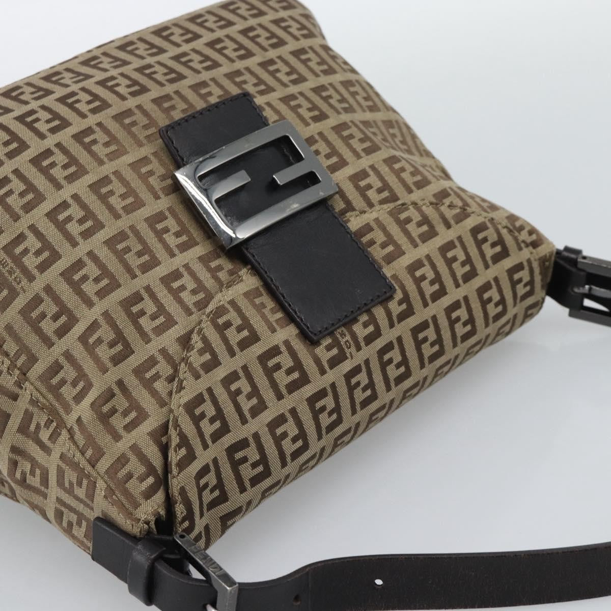 Fendi Mamma Baguette Canvas, Beige, Canvas, Handbag