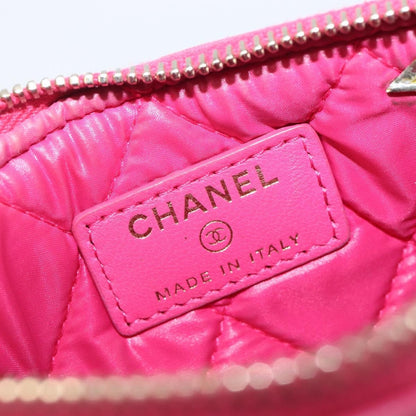Chanel CC Zip Coin Purse Quilted Lambskin, Pink, Leather, Wallet