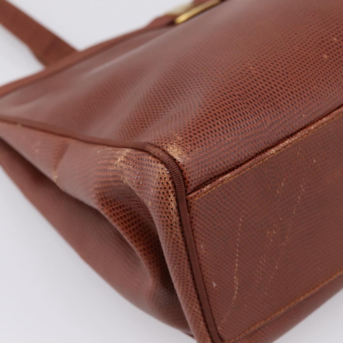 Salvatore Ferragamo Vala tote Embossed Leather, Brown, Leather, Tote Bag