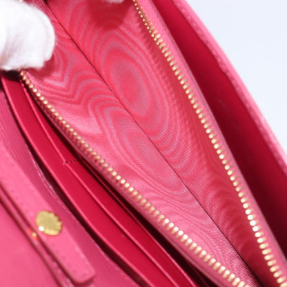 Prada Wallet on Chain Saffiano Leather, Pink, Leather, Crossbody Bag