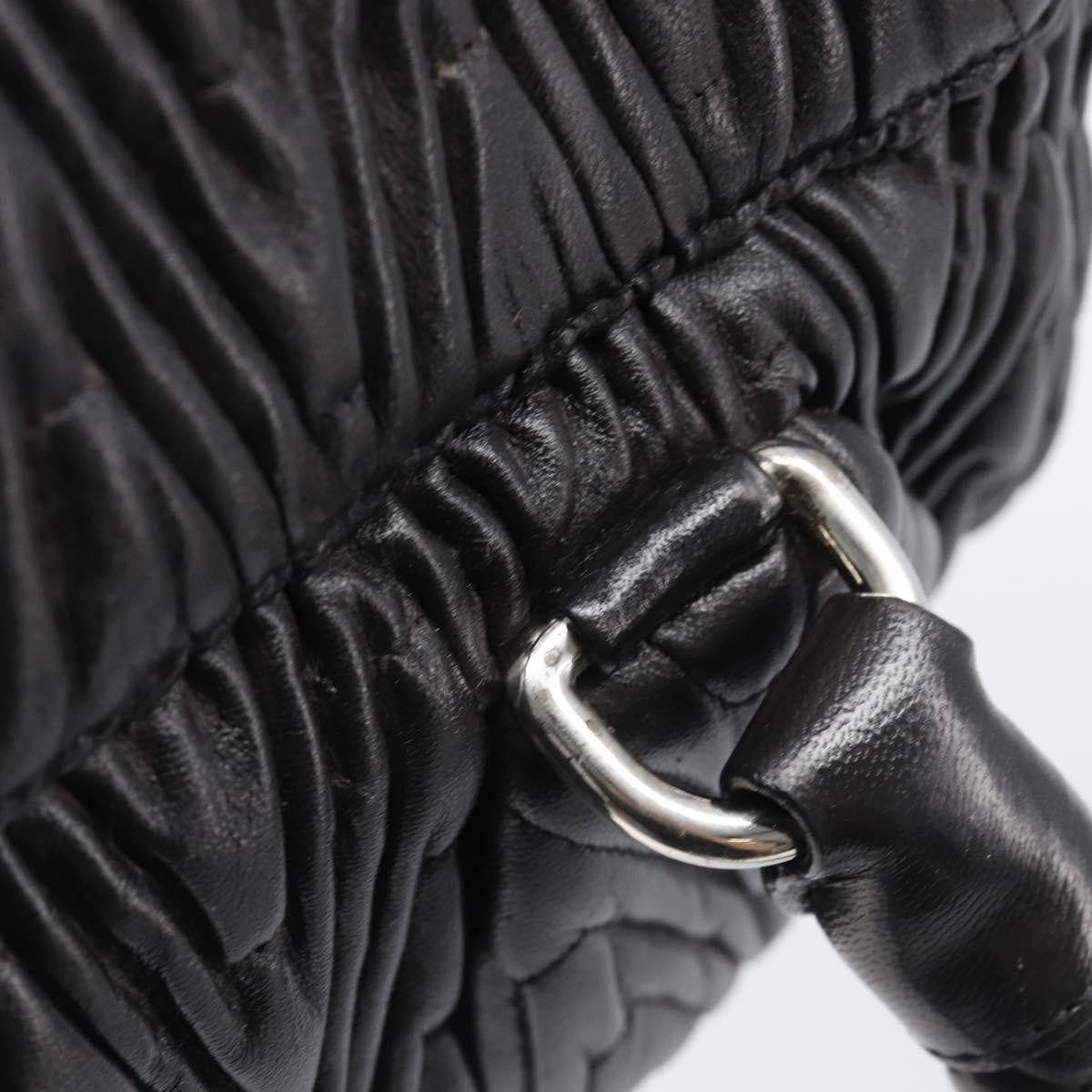 Prada Flap Chevron Nappa, Black, Leather, Shoulder Bag