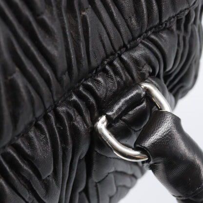 Prada Flap Chevron Nappa, Black, Leather, Shoulder Bag