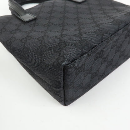 Gucci Tote GG Canvas and Leather, Black, Canvas, Tote Bag