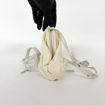 Bottega Veneta Point Leather, White, Other, Shoulder Bag
