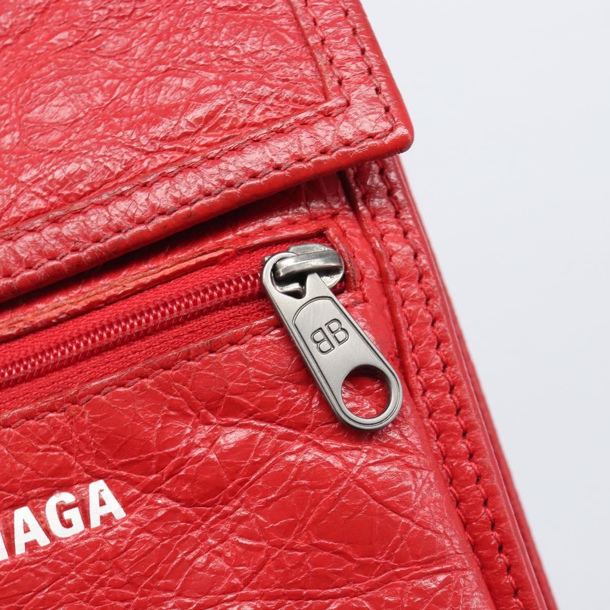 Balenciaga Explorer Leather, Red, Leather, Crossbody Bag