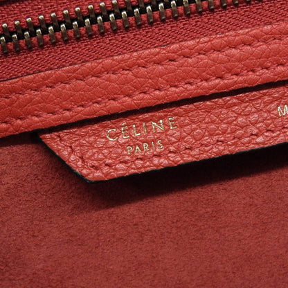 Céline Luggage, Red, Leather, handbag