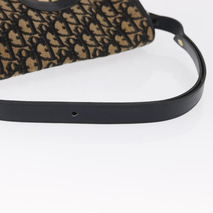 Christian Dior Vintage Trotter Shoulder Bag Canvas, NAVY, CANVAS, Shoulder bag