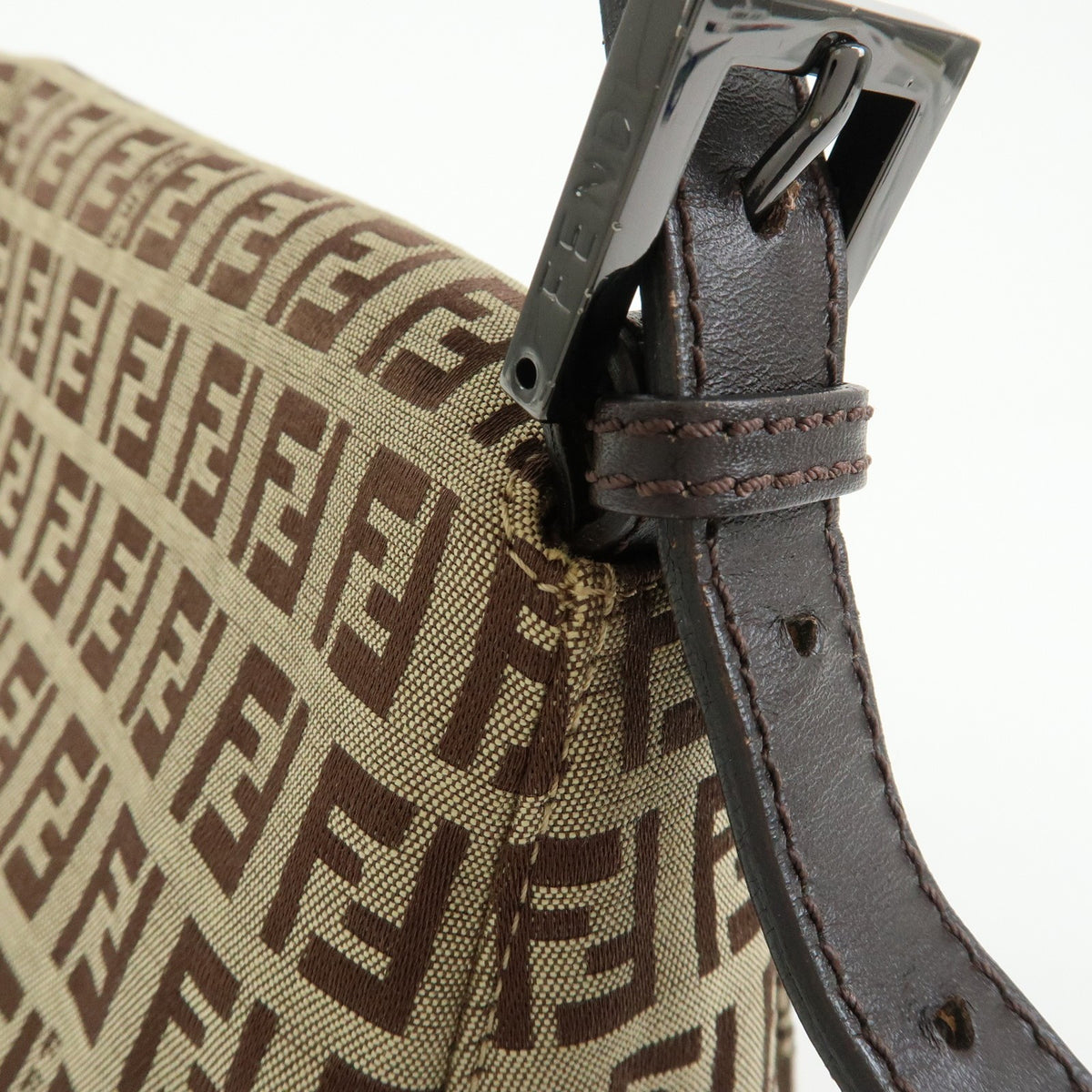 Fendi Fendi mamma baguette Jacquard Canvas, Beige, Canvas, Handbag